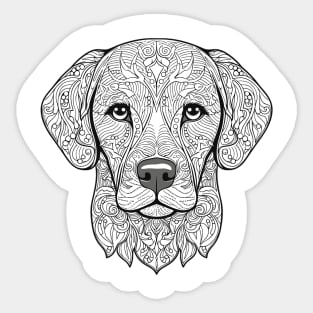 Labrador head mandala Sticker